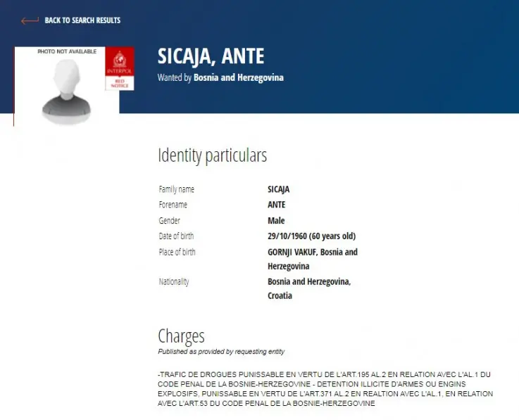 Objavljena potjernica